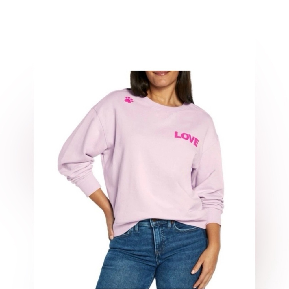 Wildfox Light Pink 'Dogs Love Me' Sweatshirt - NWT - Large